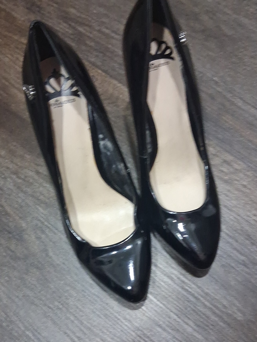 Fergalicious Black Patent Pointed Toe Pumps